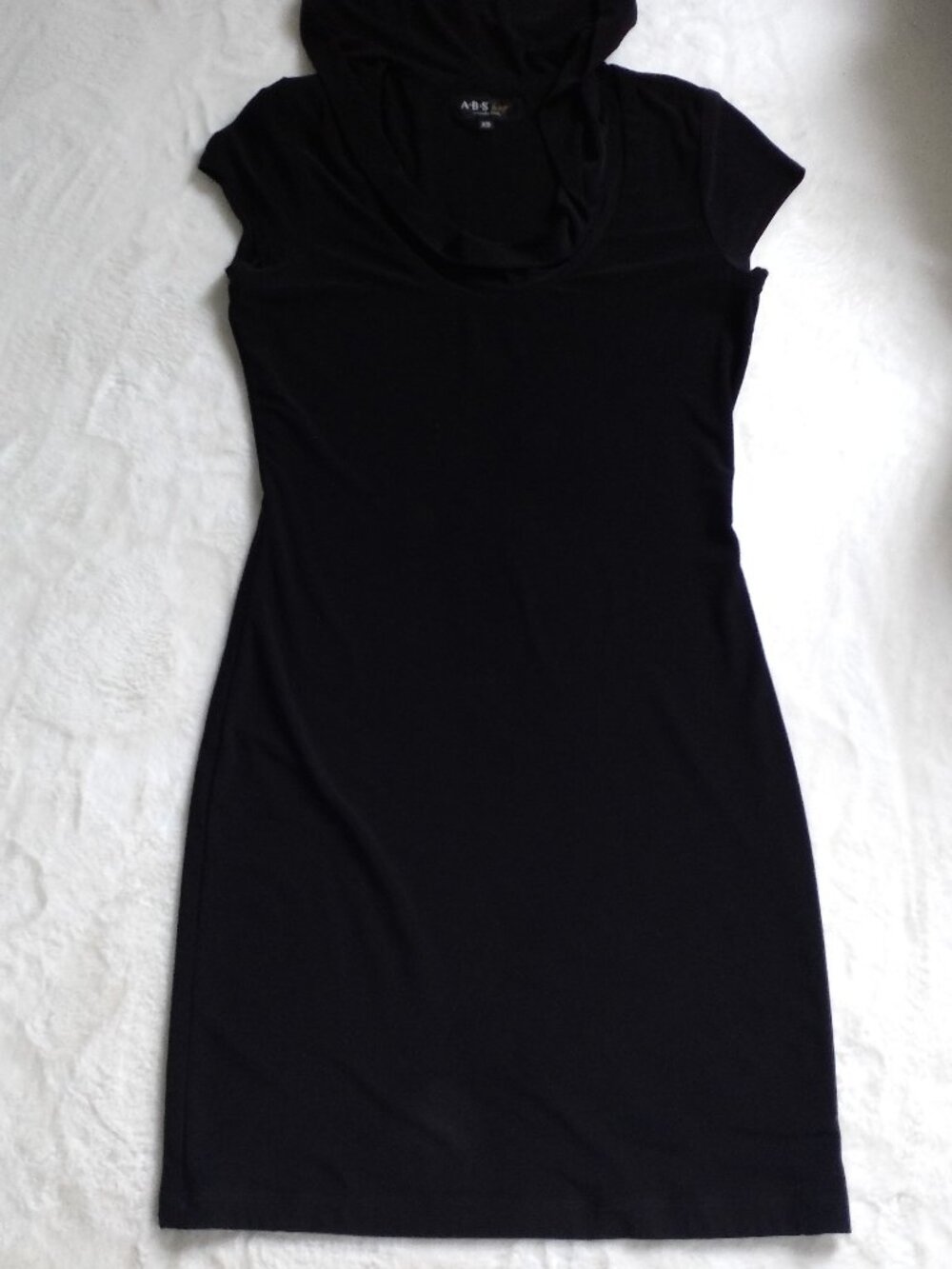 ABS SIZE XS SS HOODED DRESS